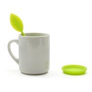 Red Silicone Tea Infuser Leaf Handle with Steel Ball N3