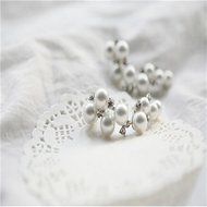 New Fashion Women Rhinestone Crystal Pearl Elegant Ear Stud Earrings Jewelry N3