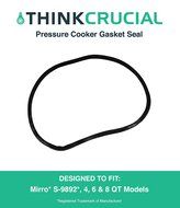 Crucial Mirro Pressure Cooker Gasket Seal for S-9892, 4 6 8 QT Models, Black N3