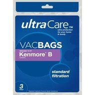 3 Genuine Kenmore Type B 850023 Ultracare Standard Filtration Vacuum Bags, 3pk