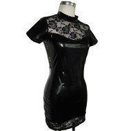 Mini Dress Clubwear，Beautyvan Comfortable Patent leather Lace Lingerie Elastic Free Size Mini Dress Clubwear N3