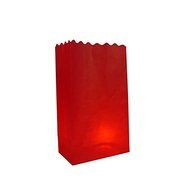 Quasimoon Red Paper Luminaries / Luminary Lantern Bags Path Lighting (10 PACK) by PaperLanternStore N2