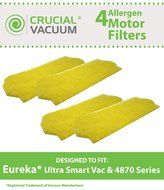 4 Eureka Ultra Smart Vac The Boss Vacuum Motor Filters, Compare to Part # 70082, Fits Eureka 4870 models, Designed...