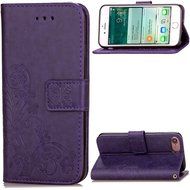 iPhone 7 Case, iPhone 7 Wallet Case,PHEZEN Beauty Flower Girl Cat Design PU Leather Wallet Case Stand Flip Case... N17