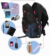 Swiss Gear fashion Laptop notebook tablet ipad macbook backpack. Multifunctional Men Luggage for travelling,camping... N6
