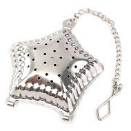 [Free Shipping] Stainless Steel Mesh Pentagram Spice Herbal Tea Leaf Infuser Strainer Filter // Inoxidable de...