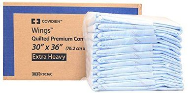 Covidien P3036C Wings Quilted Extra Heavy Absorbency Premium Underpads 30 x 36 - Pack of 10 by COVIDIEN