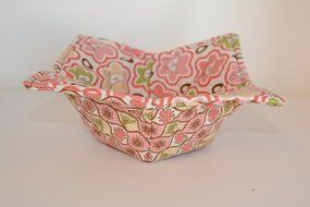 Microwave Bowl Cozies // Reversible Set of 3 // 1 Small Bowl Cozy // 1 Medium Bowl Cozy // 1 Dinner Plate // Pear... N2