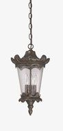 Exteriors Z7421-112 Kingston 3 Light Pendant with Clear Seeded Glass, Peruvian Bronze by Exteriors