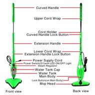 MissyeeDirect Steam Mop X5 Steam Cleaners for Floor Carpet Window Clothes Kitchen Bathroom N6