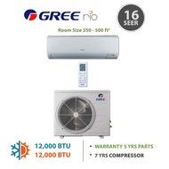 Gree RIO09HP115V1A - 9,000 BTU 16 SEER RIO Wall Mounted Mini Split Air Conditioner with Heat Pump 115V N5