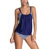 HOT Sale!MOKINGTOP,Canserin Women Striped Splicing Spaghetti Strap Swimwear N19