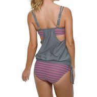 HOT Sale!MOKINGTOP,Canserin Women Striped Splicing Spaghetti Strap Swimwear N21