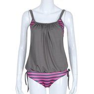 HOT Sale!MOKINGTOP,Canserin Women Striped Splicing Spaghetti Strap Swimwear N22