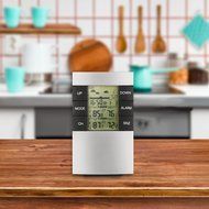 Semlos Wireless Weather Station Clock Indoor/Outdoor Weather Forecaster Station LCD Display with Thermometer,... N8