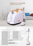 Summer Promotion Kazoo 1200 ml Professional Garment Clothes Fabric Steamer Portable Wrinkle Remover Iron Steam