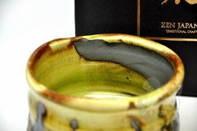 Japanese Mino Yaki ware Matcha Bowl And Tea Ceremony Set Green Tea 11.5 / 11.5 / 8cm (4.5 / 4.5 / 3.1inch)[7399] N2