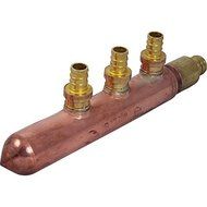 SharkBite 22783 3-Port Closed Copper PEX Manifold, 1-Inch Trunk, 3/4-Inch, 1/2-Inch Ports by Sharkbite