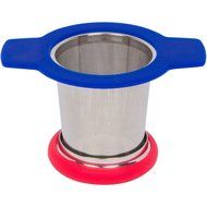 Premium Stainless Steel Tea Infuser Strainer - Standard Size Tea Strainer with Silicone Lined Lid with Finest... N4