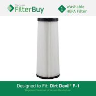 Dirt Devil F1 (F-1) Washable and Reusable Replacement Filter. Designed by FilterBuy to Replace Dirt Devil Part...