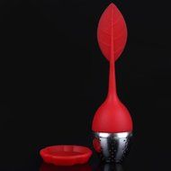 zhijiang 3 Colors Food-grade Silicone Leaf Tea Ball Tea Bag Filter Creative Stainless Steel Insulation Tea Infuser N3