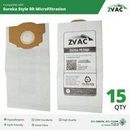 Eureka Type RR Vacuum Bags (15 Pack); Similar To Part 67529; Fits All Bagged Smart Vac Uprights; by ZVac N4
