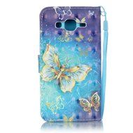 Galaxy J5 Case,ikasus Shiny Glitter Diamond Colorful Painted PU Leather Flip Wallet Pouch Stand Credit Card ID... N8