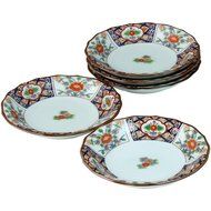 Arita-yaki Pheonix &amp; flowers 5 dishes set by Ranchant N2