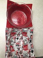 Barbecue BBQ - handmade, Hot Cold Bowl Cozy,Microwave Bowl Cozie,Fabric Trivet,Hot pad,Pot Holder,Cotton Fabric...