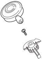 Delta RP51424SS Leland Single Metal Lever Handle Temperature Knob and Cover, Stainless by DELTA FAUCET
