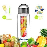 Blue 23 OZ Sporty Tritan Fruit Infuser Water Bottle,for home,hike,camp,sport,office,school, Leak Proof,With Handle...