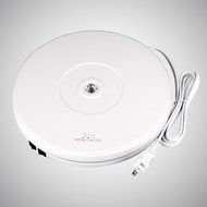 Leadleds 10 Inches White Color Turntable Display Stand with Light for Jewelry Portrait Model Photography Bracelet... N3