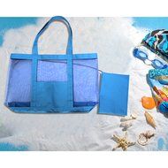 SySrion Mesh Beach Tote Bag Stay Away From Sand for the Beach-Also good for Pool &amp; Boating (blue) N7