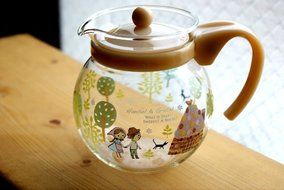 Shinzi Katoh Rg-20659 Hansel and Gretel Jumping Teapot Clear Glass