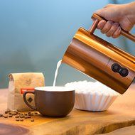 Domestic Corner - Vienne Automatic Milk Frother and Heater - Stainless Electric Carafe - Frother, Warmer, and... N3