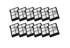 NISPIRA HEPA Filter Replacement For Irobot Robotic Vacuum Roomba 800 series Model 870 880, 12 Filters N2