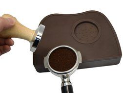 Espresso Tamping Mat Tamper Holder Dropped Edge Corner Silicone Non-Slip Barista N2