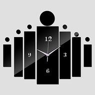 EverTrust(TM) limited real wall Acrylic clock large grid Quartz new 3d home decoration stickers diy mirror the... N3