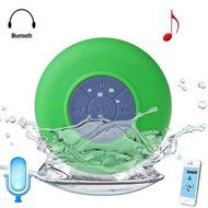 Waterproof Wireless Bluetooth Handsfree Mic Suction Mini Speaker Shower Car (Green) N2