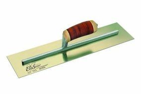 Kraft Tool CFE545L Elite Series Five Star Golden Stainless Steel Cement Finish Trowel with Leather Handle, 16...
