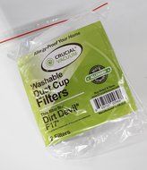 4 Dirt Devil F17 Replacement Filters Fit Dirt Devil KONE and KURV Hand Held Vacuum Cleaners, Compare to Dirt Devil...