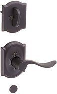 Schalge F94ACC622CAMRH Matte Black Interior Pack Accent Lever Right Handed Dummy Interior Pack with Deadbolt Cover...