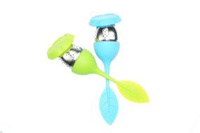 Bilipala Silicone and Stainless Steel Mesh Basket Tea Infuser Leaf, Set of 2