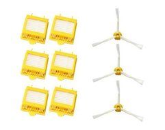 SHP-ZONE 6 Filters + 3 Side Brush 3 Armed for iRobot Roomba 700 Series 760 770 780