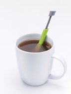 Fackelmann 49135 6, 9x1, 6" Of Pp/Stainless Steel Tea Infuser With Press, Green