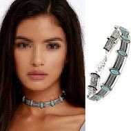 Chic Boho Ethnic Retro Style Collar Choker Necklace Statement Bohemian Turquoise N5