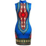 Women Dress,Haoricu Women Sexy Sleeveless Fashion African Print Casual Print Dress N12