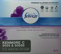 Febreze Odor Eliminating Vacuum Bags, Kenmore C 5055 &amp; 50558, Pack of 3