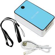ESUMIC Portable Mini Air Conditioner Travel Handheld USB Rechargeable Cooling Fan for Summer Blue N3