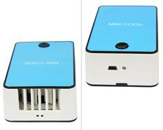 ESUMIC Portable Mini Air Conditioner Travel Handheld USB Rechargeable Cooling Fan for Summer Blue N5